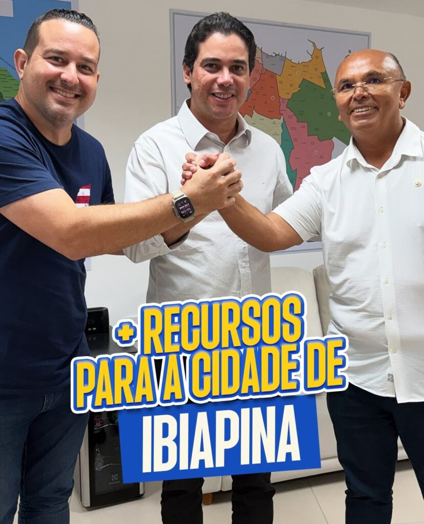 Júnior Mano saúde Ibiapina anuncia recursos com prefeito Marcão e vereador Delegado Rodrigo Mello