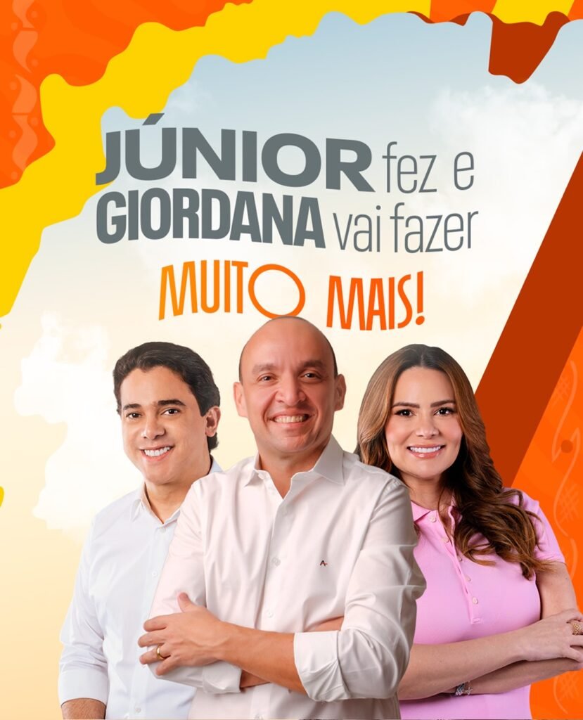 Arte com Júnior Mano, Alan Macedo e Giordanna Mano sobre trabalho por Milhã