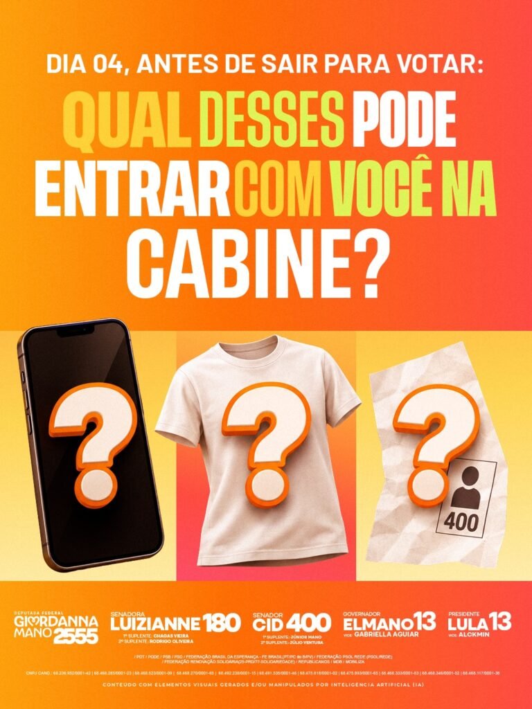 Capa do carrossel de Júnior Mano com orientações para o dia da votação.